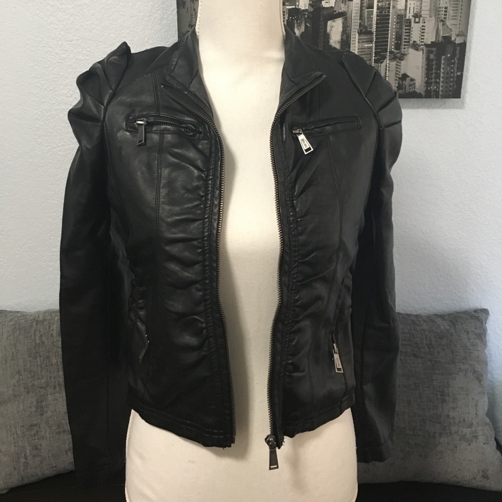 Juniors Faux Leather Jacket